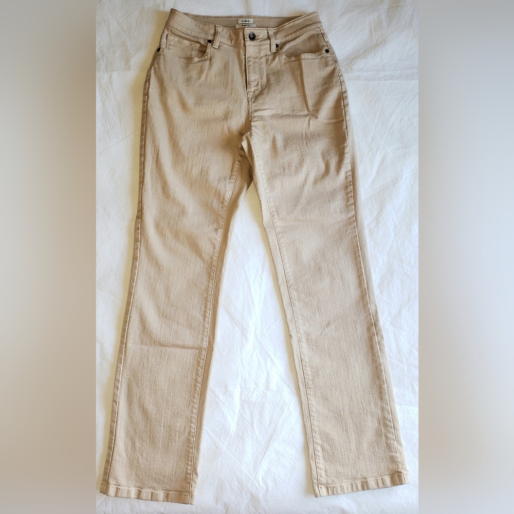 L.L. Bean Classic Fit Khaki Cotton & Polyester Stretch Pants Women's Size 6